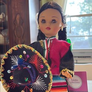 Colorful Traditional Doll with Sombrero Mexican